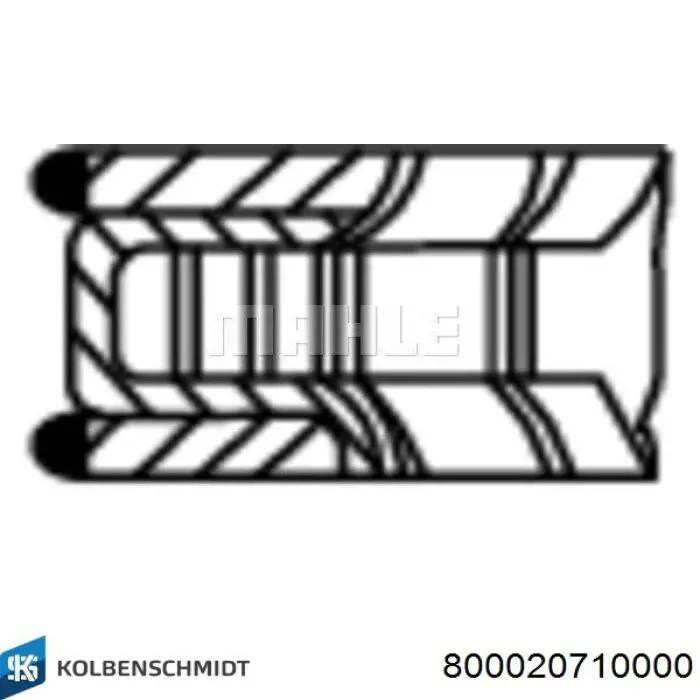 Do koszyka 800020710000 Kolbenschmidt Pierścienie tłokowe na 1 cylinder, STD.