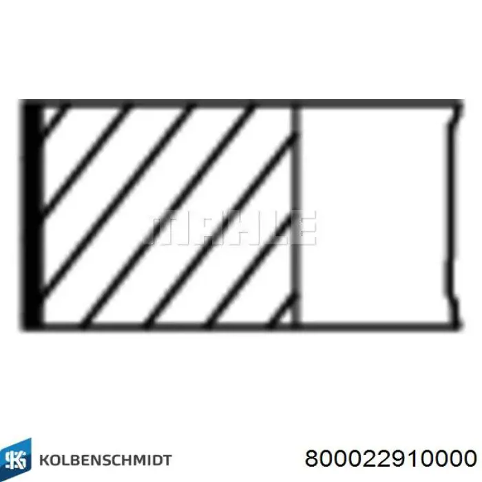 800022910000 Kolbenschmidt Pierścienie tłokowe na 1 cylinder, STD.