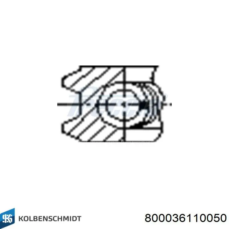Do koszyka 800036110050 Kolbenschmidt Pierścienie tłokowe na 1 cylinder, 2. naprawa (+0,50)