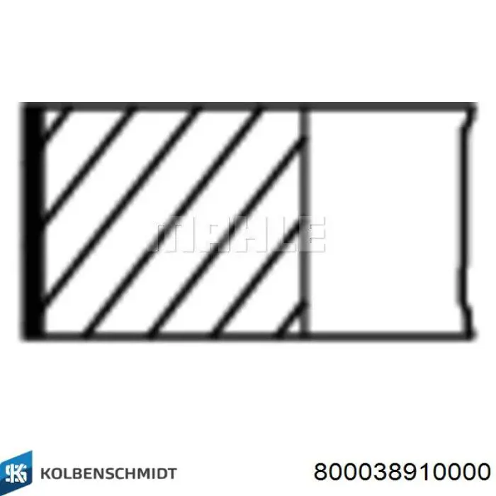 800038910000 Kolbenschmidt pierścienie tłokowe na 1 cylinder, std.