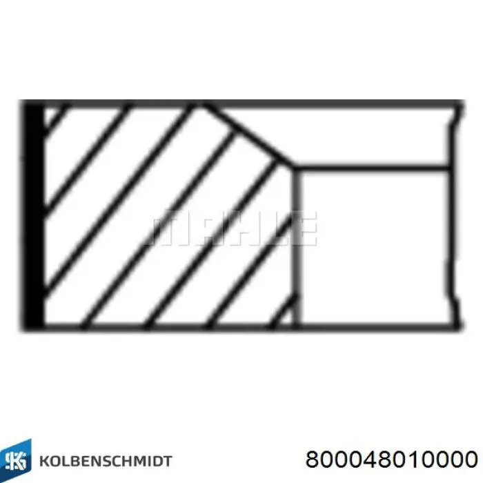 800048010000 Kolbenschmidt pierścienie tłokowe na 1 cylinder, std.