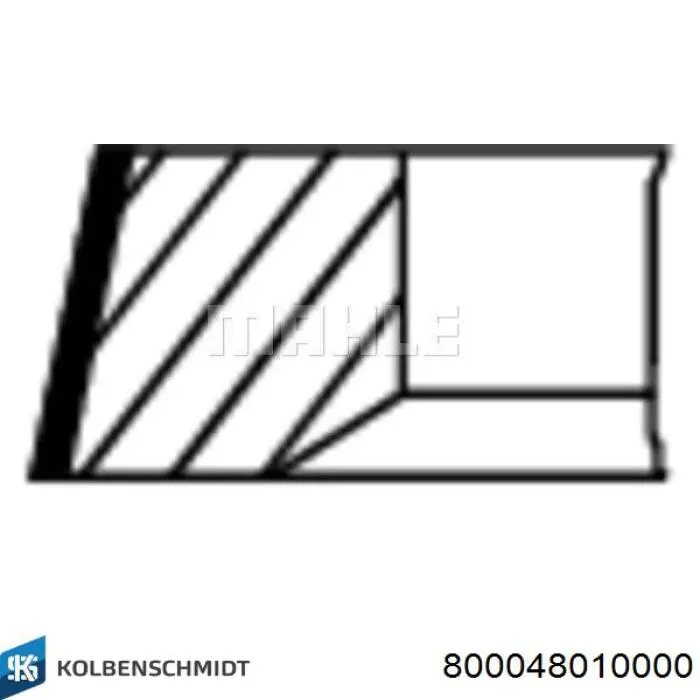 800048010000 Kolbenschmidt Pierścienie tłokowe na 1 cylinder, STD.