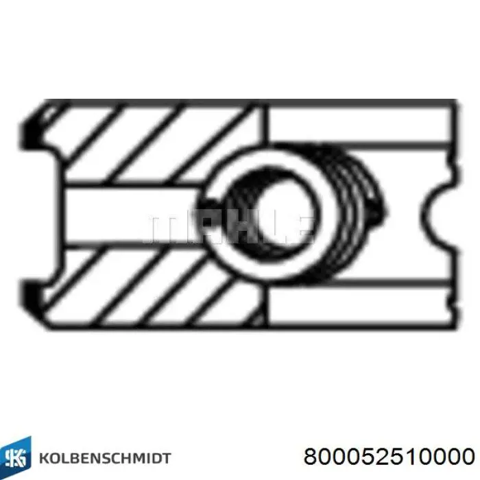 800052510000 Kolbenschmidt pierścienie tłokowe na 1 cylinder, std.