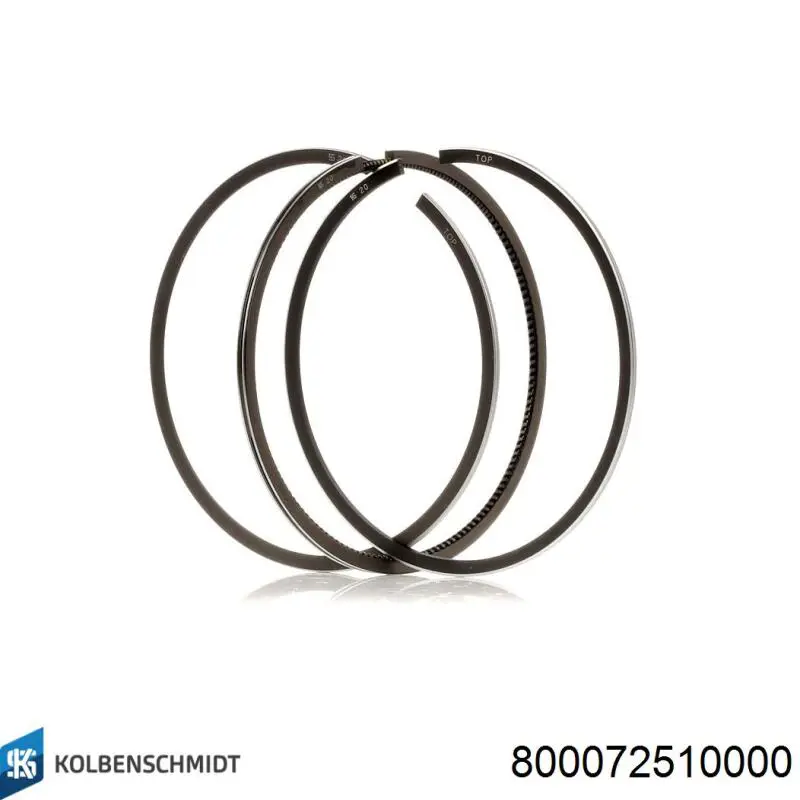 800072510000 Kolbenschmidt Pierścienie tłokowe na 1 cylinder, STD.