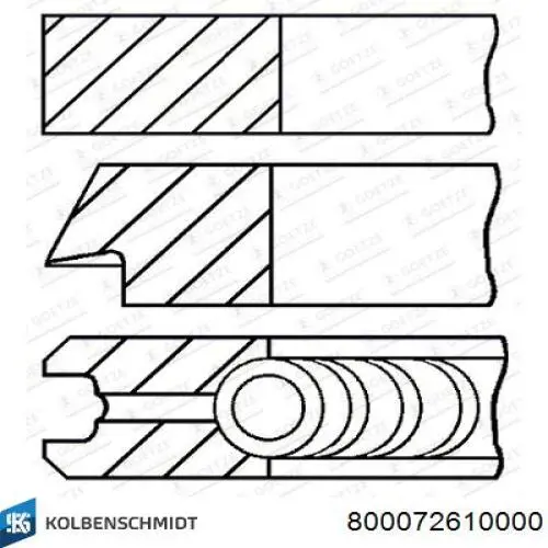 9209800 NE/NPR Pierścienie tłokowe na 1 cylinder, STD.