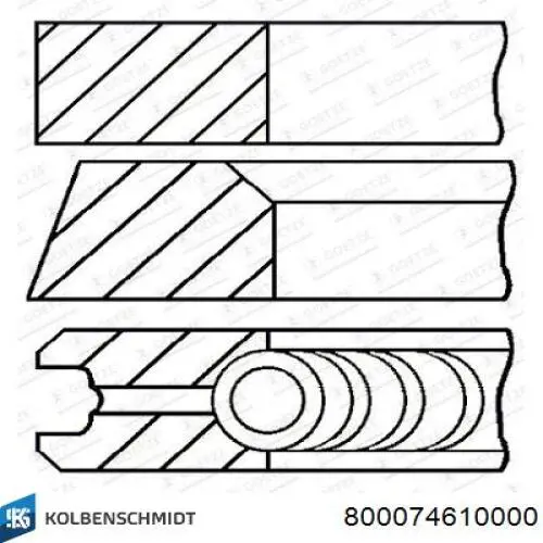 Do koszyka 791277004 SM Pierścienie tłokowe na 1 cylinder, STD.