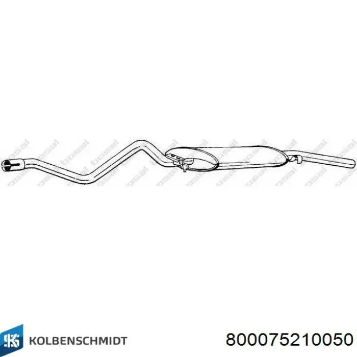 800075210050 Kolbenschmidt pierścienie tłokowe na 1 cylinder, 2. naprawa (+0,50)