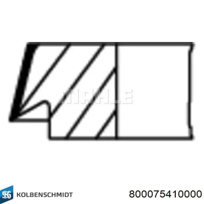 800075410000 Kolbenschmidt pierścienie tłokowe na 1 cylinder, std.