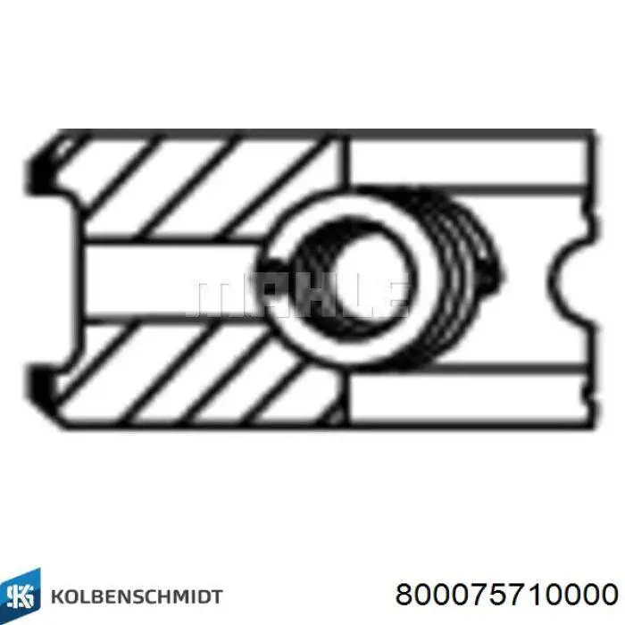 Pierścienie tłokowe na 1 cylinder, STD. Kolbenschmidt 800075710000 cena, od 40,50 USD
