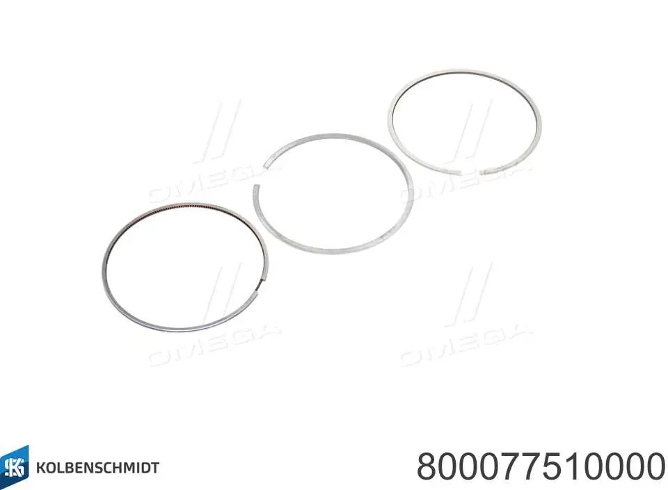 800077510000 Kolbenschmidt Pierścienie tłokowe na 1 cylinder, STD.