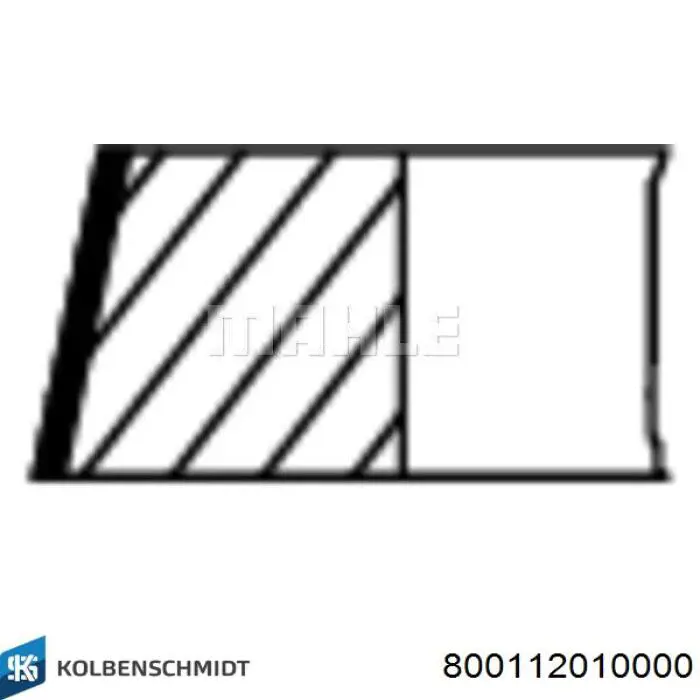 800112010000 Kolbenschmidt pierścienie tłokowe na 1 cylinder, std.