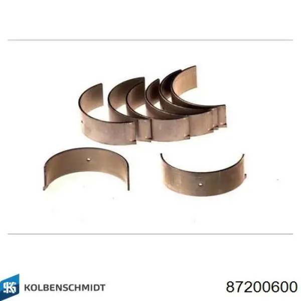 87200600 Kolbenschmidt Panewki korbowodowe wału korbowego, zestaw, standardowe (STD)