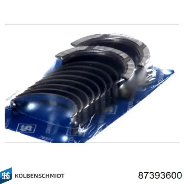 87393600 Kolbenschmidt Panewki główne wału korbowego, zestaw, standardowe (STD)