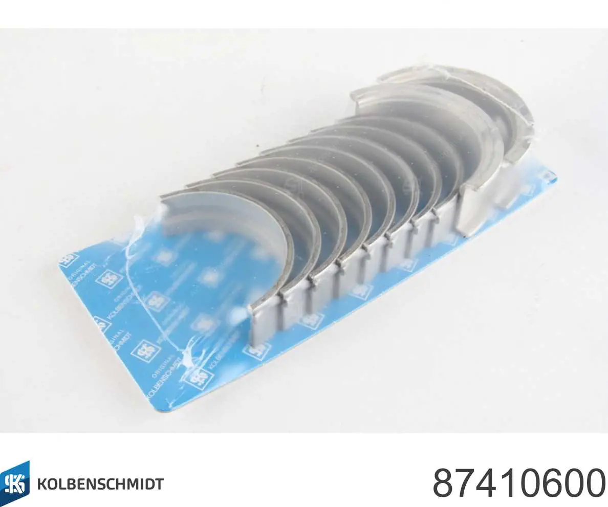 87410600 Kolbenschmidt Panewki główne wału korbowego, zestaw, standardowe (STD)