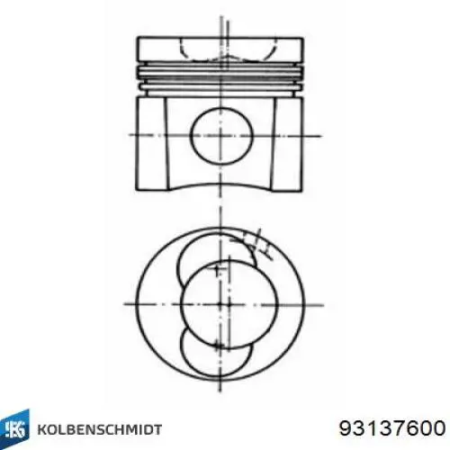 Tłok, komplet do jednego cylindru, STD Kolbenschmidt 93137600 cena, od 168,58 USD