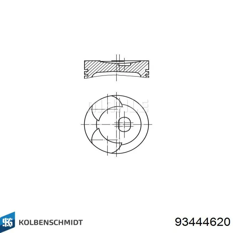Tłok, komplet na 1 cylinder, 2. naprawa (+0,50) Mercedes E sedana (W123) (1976 - 1985) cena, od 80,96 USD