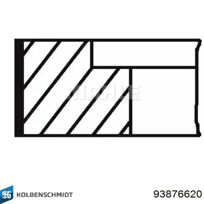 Tłok, komplet na 1 cylinder, 2. naprawa (+0,50) Kolbenschmidt 93876620 cena, od 66,53 USD