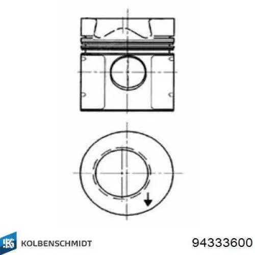 Tłok, komplet do jednego cylindru, STD Kolbenschmidt 94333600 cena, od 139,84 USD