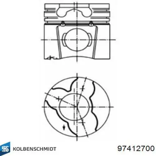 Tłok, komplet do jednego cylindru, STD Kolbenschmidt 97412700 cena, od 167,96 USD