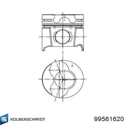 Tłok, komplet na 1 cylinder, 2. naprawa (+0,50) 3104165050 Yenmak
