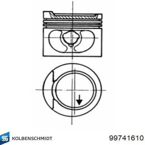 Tłok, komplet na 1 cylinder, 2. naprawa (+0,50) 130035001121 NE/NPR