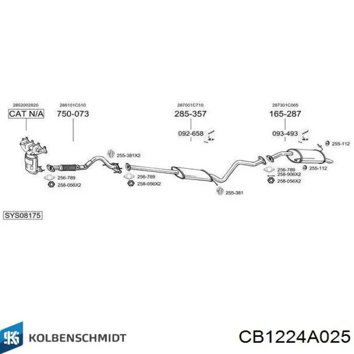Do koszyka CB1224A025 Kolbenschmidt Panewki korbowodowe wału korbowego, zestaw, 1. naprawa (+0,25)