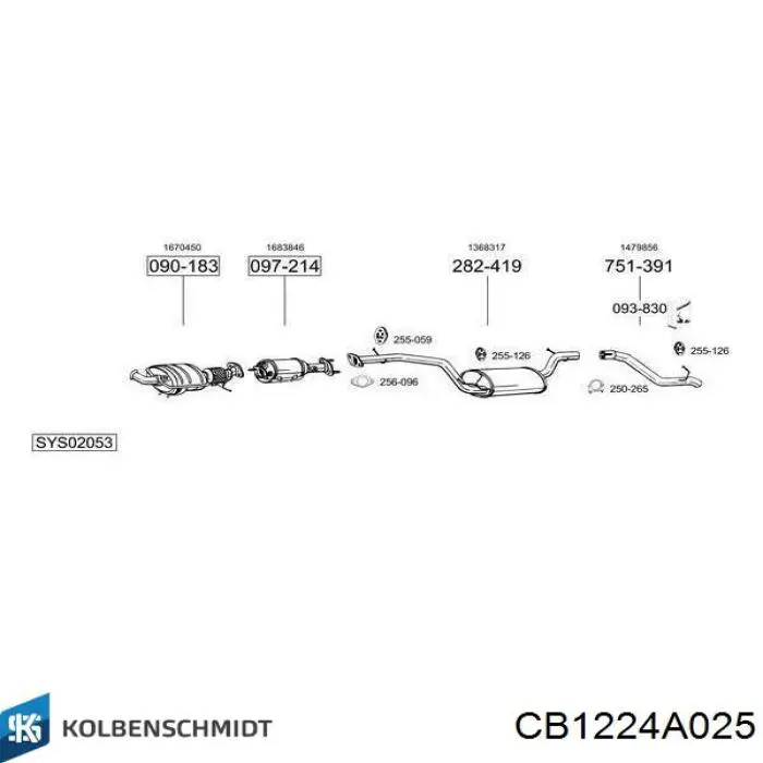 CB1224A025 Kolbenschmidt Panewki korbowodowe wału korbowego, zestaw, 1. naprawa (+0,25)