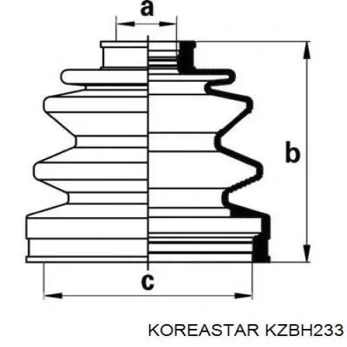 495092EV00 Hyundai/Kia Osłona przegubu homokinetycznego półosi przedniej zewnętrzna