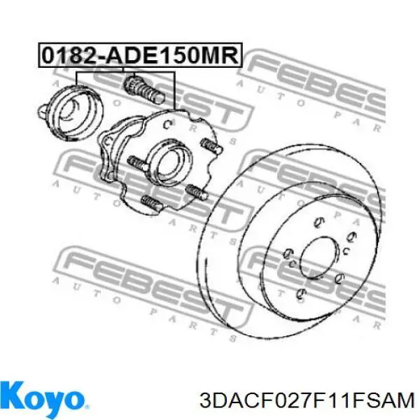 Piasta tylna 3DACF027F11FSAM Koyo