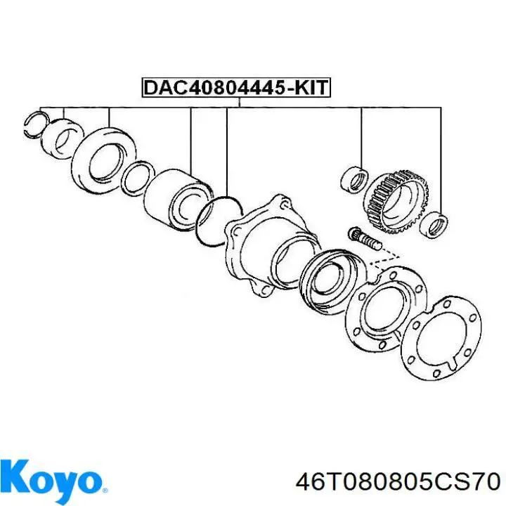 46T080805CS70 Koyo Lożysko piasty tylnej