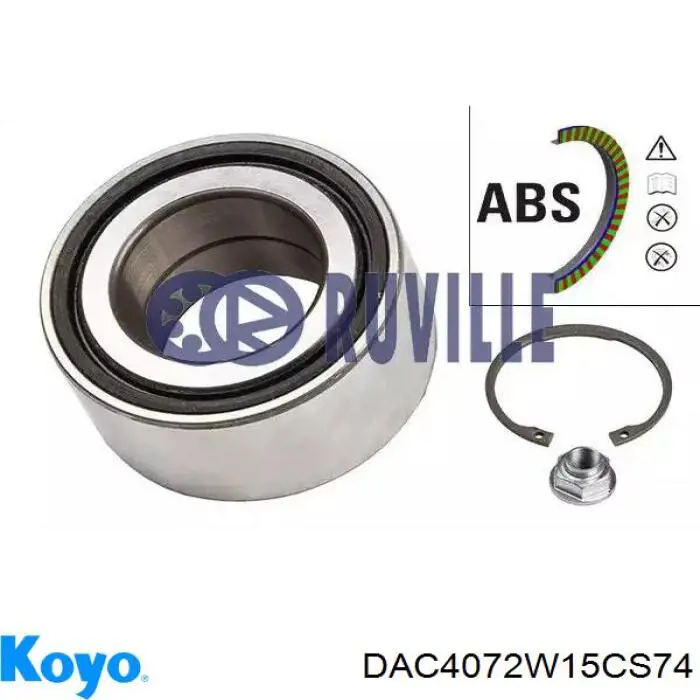DAC4072W15CS74 Koyo Łożysko piasty przedniej