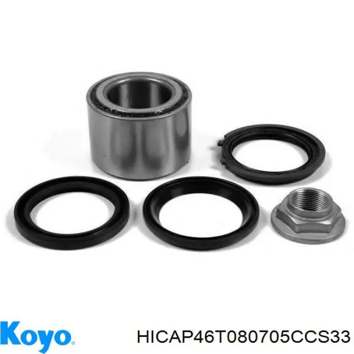 Do koszyka HICAP46T080705CCS33 Koyo Lożysko piasty tylnej