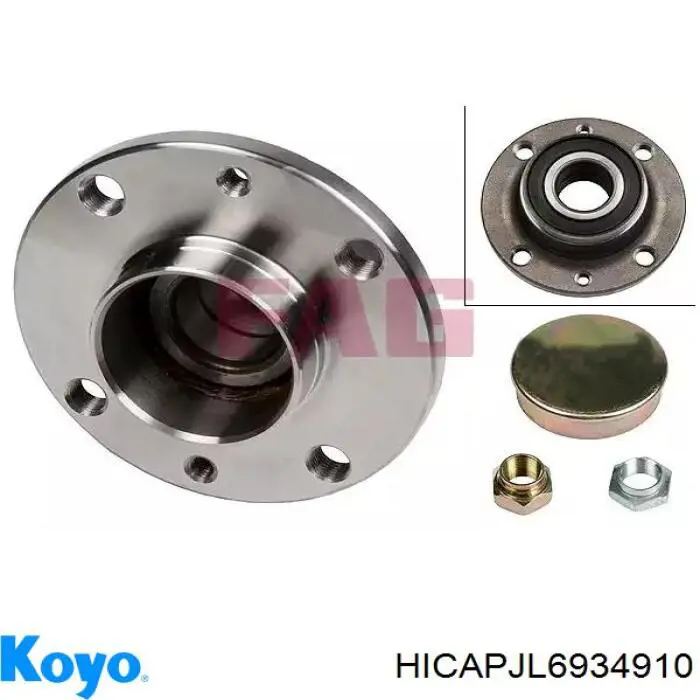 Łożysko piasty przedniej Koyo HICAPJL6934910