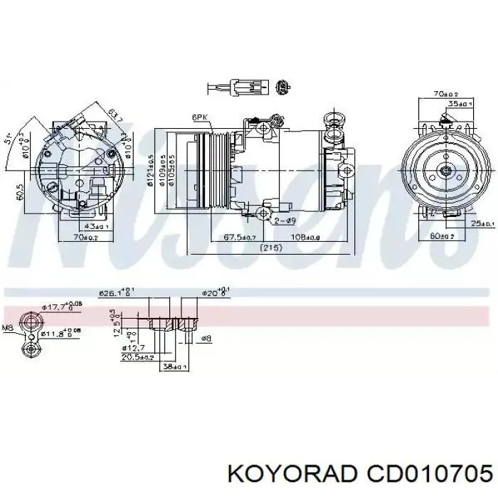 Chłodnica klimatyzacji CD010705 Koyorad