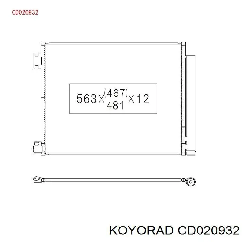 Chłodnica klimatyzacji Koyorad CD020932 cena, od 95,47 USD