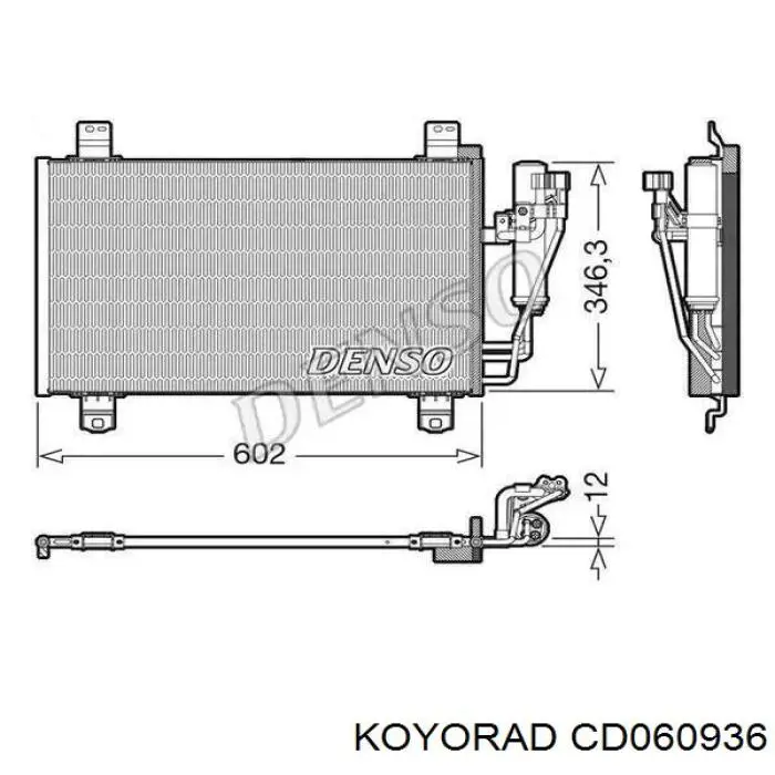 Do koszyka DB9L61480A Mazda Chłodnica klimatyzacji