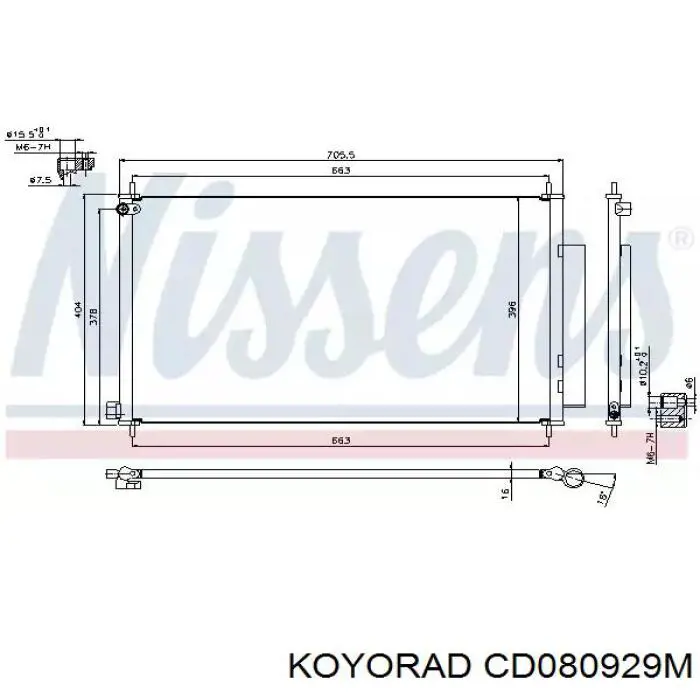 Do koszyka 80110T1GG02 Honda Chłodnica klimatyzacji