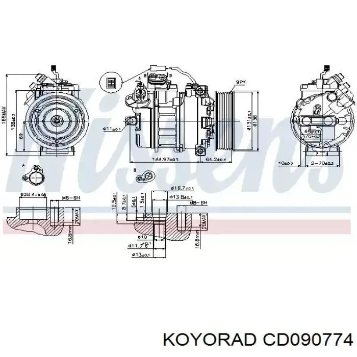 Chłodnica klimatyzacji CD090774 Koyorad