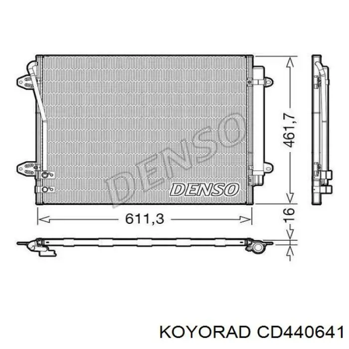 Chłodnica klimatyzacji Koyorad CD440641 cena, od 102,49 USD