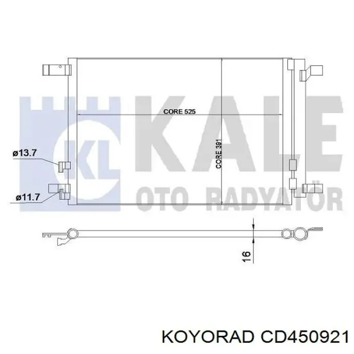 Chłodnica klimatyzacji CD450921 Koyorad