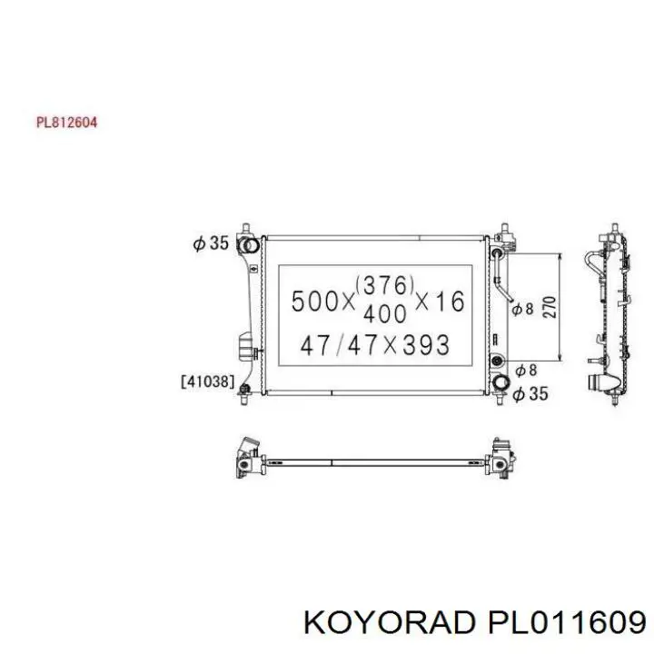Do koszyka PL011609 Koyorad Chłodnica silnika