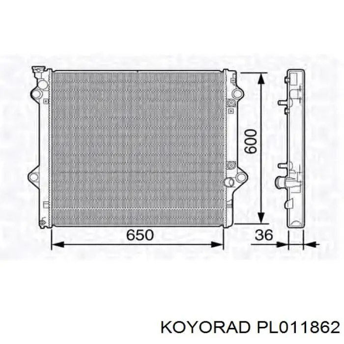 Do koszyka PL011862 Koyorad Chłodnica silnika