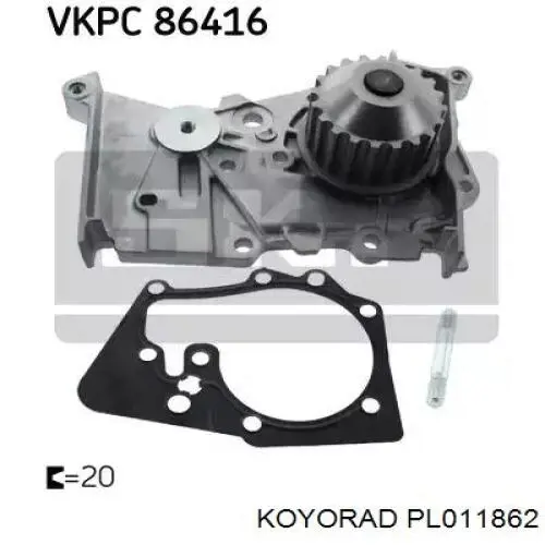 Chłodnica silnika Koyorad PL011862 cena, od 171,18 USD