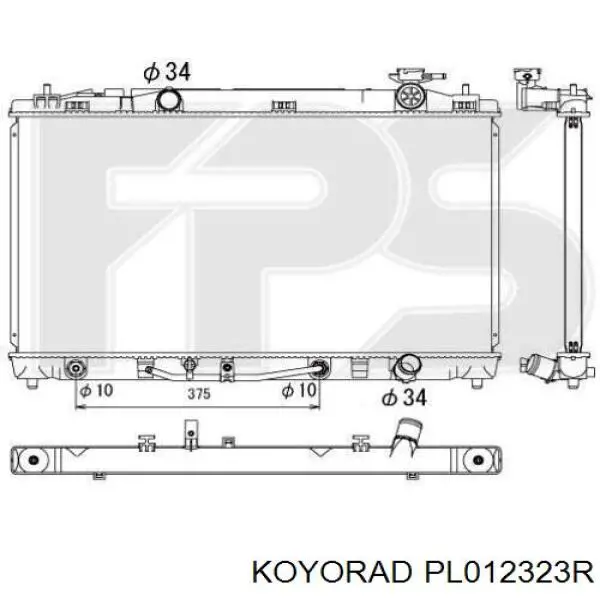 Do koszyka PL012323R Koyorad Chłodnica silnika