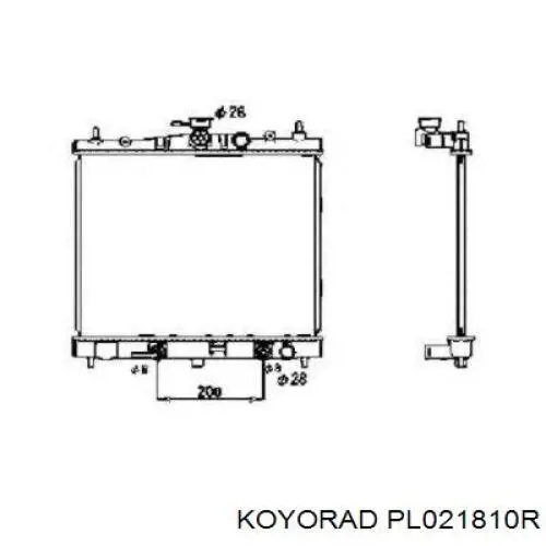 Chłodnica silnika PL021810R Koyorad