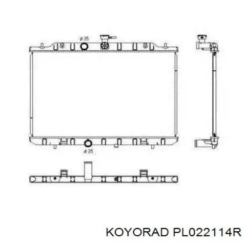 Chłodnica silnika Koyorad PL022114R cena, od 165,47 USD