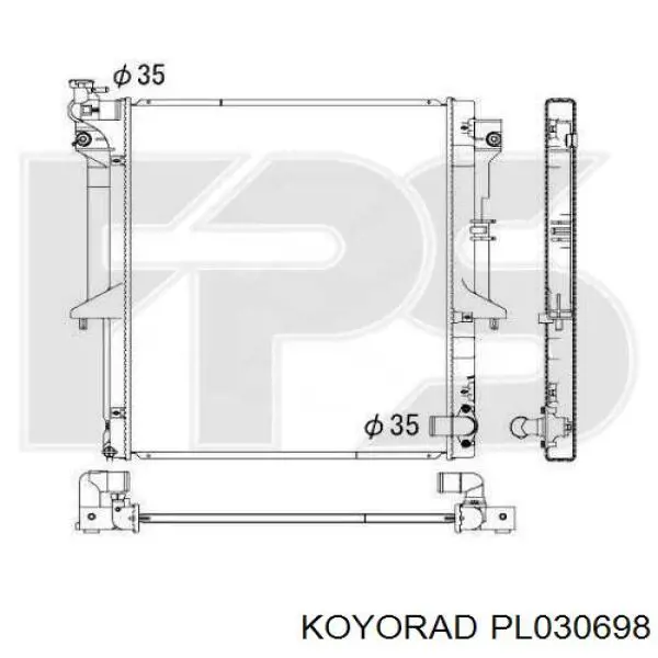 Chłodnica silnika Koyorad PL030698 cena, od 128,91 USD