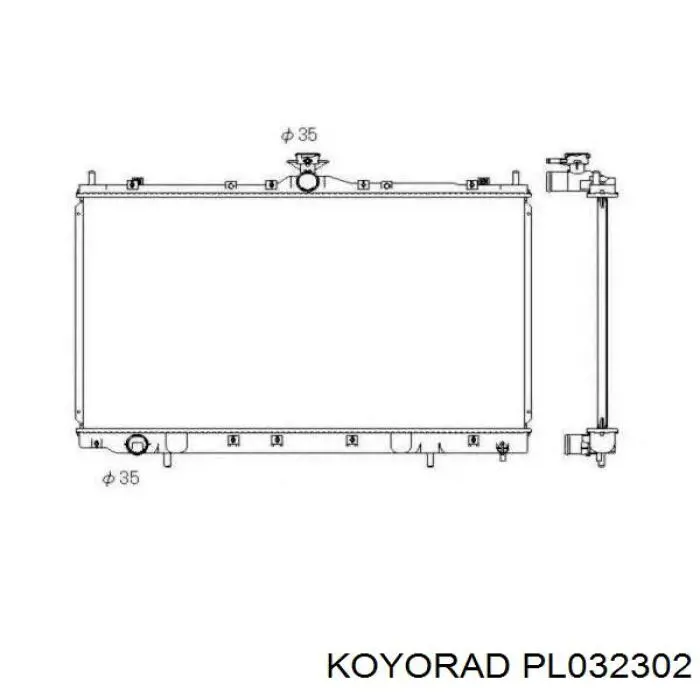 Chłodnica silnika Koyorad PL032302 cena, od 147,42 USD