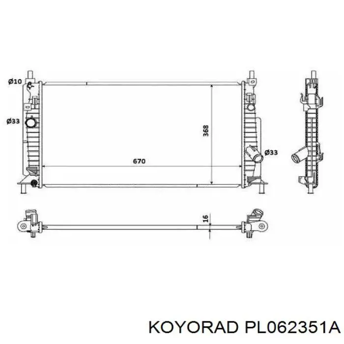 Do koszyka PL062351A Koyorad Chłodnica silnika