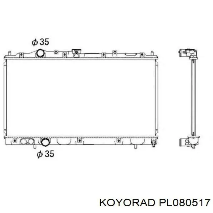 Chłodnica silnika PL080517 Koyorad